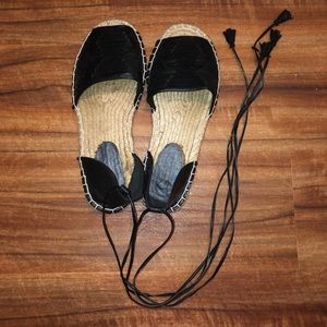 Lace up espadrilles
